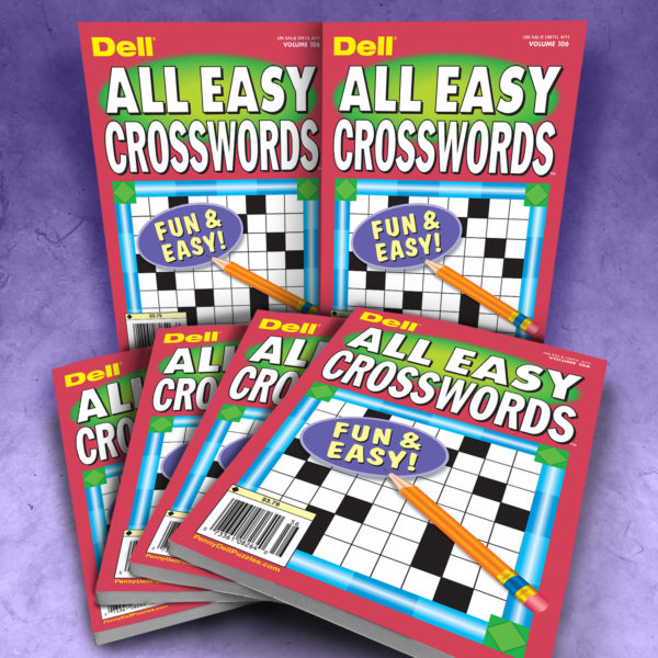 Dell All Easy Crosswords Puzzle Magazine Bundle
