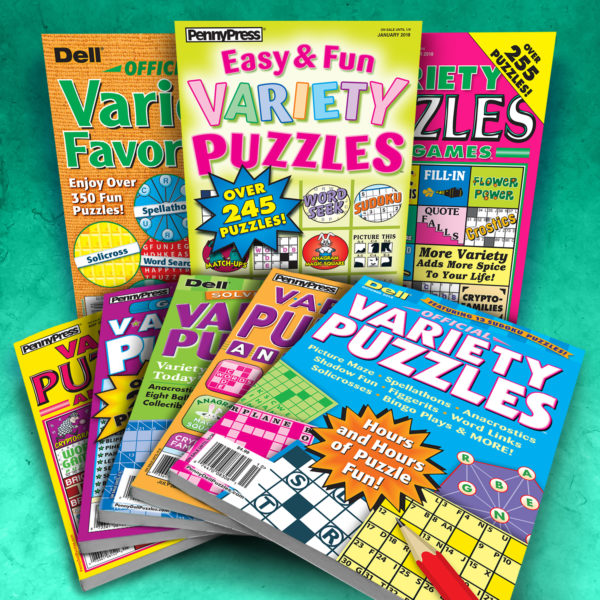 Variety Puzzle Magazines Mixed Volumes and Titles